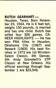 1973 PBA Bowling #NNO Butch Gearhart Back